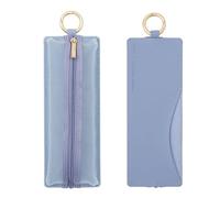 EMILY Mesh Federmäppchen (Blue Grey) Flat Pen Case | by KING JIM: mit Karabiner und Kartenfach