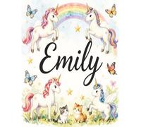 Emily Personalized Sketch Book: Glossy Cover with 100+ Pages for drawing, coloring and using imagination. First few sheets have idea starters. ... go, and better than screens and electronics.