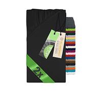 Emily´s Check 1493.2123 Lot de 2 draps-housses pour lit d'invités, de camping et de camionneur Noir Env. 80 x 190 cm