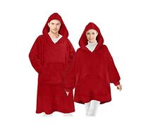 Emily´s Check 1584.2299 Sweat à capuche en polaire avec poche ventrale Sherpa Taille L à XXL Bordeaux