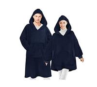 Emily´s Check 1584.2299 Sweat à capuche en polaire avec poche ventrale Taille unique S-M Bleu marine