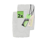 Emily´s Check 1596.2323 - Lot de 2 housses pour coussin de nuque - 30-35 x 45-50 cm - Argenté