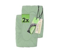 Emily´s Check 1596.2323 - Lot de 2 housses pour coussin de nuque - Sauge - 30-35 x 45-50 cm