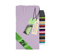 Emily´s Check Lot de 2 draps-housses pour matelas d'enfant et bébé - 1493.2123 - 70 x 140 cm - Lilas