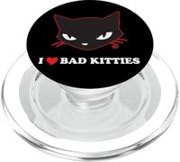 Emily The Strange I Heart Bad Kitties PopSockets PopGrip pour MagSafe