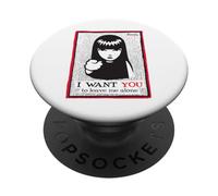 Emily The Strange I Want You to Leave Me Alone PopSockets PopGrip Adhésif