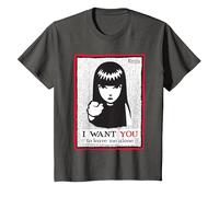 Emily The Strange I Want You to Leave Me Alone T-Shirt, Enfant, Asphalte, 6 Ans