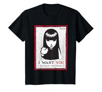 Emily The Strange I Want You to Leave Me Alone T-Shirt, Enfant, Noir, 2 Ans
