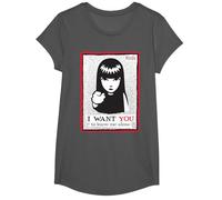 Emily The Strange I Want You to Leave Me Alone T-Shirt, Fille, Asphalte, L