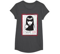 Emily The Strange I Want You to Leave Me Alone T-Shirt, Fille, Chiné Foncé, XS