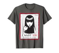 Emily The Strange I Want You to Leave Me Alone T-Shirt, Homme, Asphalte, 6XL