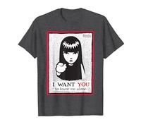 Emily The Strange I Want You to Leave Me Alone T-Shirt, Homme, Chiné Foncé, L