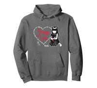 Emily The Strange Strange Love Sweat à Capuche, Unisexe pour Adultes, Asphalte, XL