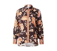 Emily Van Den Bergh Chemisier chocolat / vert pastel / orange foncé / blanc cassé, Taille M