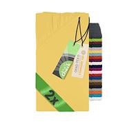 Emily's Check Lot de 2 Drap Housse 70x140 Bebe - 100% Coton Bebe Doux et Confortable - pour lit Enfant ou lit évolutif - certifié Oeko-TEX 1493.2123, Jaune