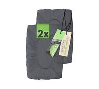 Emily's Check Lot de 2 Housse de Coussin 35-40x55-60 cm Ajustables pour Oreiller Ergonomique Cervical - Oreiller memoire Forme Doux, Respirant et Solide 1596.2323, S, Anthracite