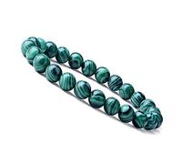 Emilys Gems Kraft - Power - Bracelets Chakra | élastique | Pierre naturelle 8 mm - pour votre bien-être - Malachite verte