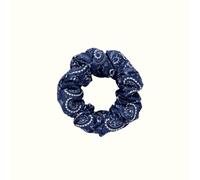 Emily's Pillow - Chouchou 100% en Pure Soie de Mûrier - 19 Momme - Qualité Supérieure Grade 6A - Le moyen - Bandana bleu - Ne Casse Pas les Cheveux, Préserve Éclat et Brillance