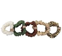 Emily's Pillow Pack de 5 chouchous en Pure Soie de Mûrier Biologique - 19 Momme - Qualité Supérieure Grade 6A - Lot Vert - Préserve Éclat et Brillance des Cheveux