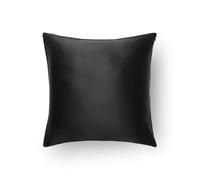 Emily's Pillow - Taie d'oreiller en Pure Soie de Mûrier Biologique - 22 Momme - Qualité Supérieure Grade 6A - Certifiée Oeko-Tex - Noir - 65x65 cm