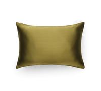 Emily's Pillow - Taie d'oreiller en Pure Soie de Mûrier Biologique - 22 Momme - Qualité Supérieure Grade 6A - Certifiée Oeko-Tex - Vert Mousse - 51x76 cm