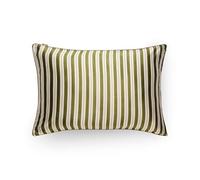 Emily's Pillow - Taie d'oreiller en Pure Soie de Mûrier Biologique - 22 Momme - Qualité Supérieure Grade 6A - Certifiée Oeko-Tex - Rayure Vert - 51x76 cm