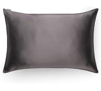 Emily's Pillow - Taie d'oreiller en Pure Soie de Mûrier Biologique - 22 Momme - Qualité Supérieure Grade 6A - Certifiée Oeko-Tex - Gris Foncé - 51x76 cm