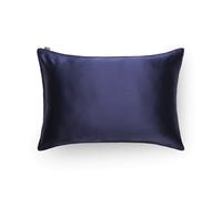 Emily's Pillow - Taie d'oreiller en Pure Soie de Mûrier Biologique - 22 Momme - Qualité Supérieure Grade 6A - Certifiée Oeko-Tex - Bleu Nuit - 51x76 cm