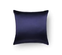 Emily's Pillow - Taie d'oreiller en Pure Soie de Mûrier Biologique - 22 Momme - Qualité Supérieure Grade 6A - Certifiée Oeko-Tex - Bleu Nuit - 65x65 cm