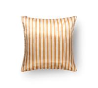Emily's pillow - Taie d'oreiller en Pure Soie de Mûrier Biologique - 22 Momme - Qualité Supérieure Grade 6A - Certifiée Oeko-Tex - Rayure Camel - 65x65 cm