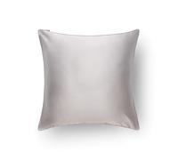 Emily's Pillow - Taie d'oreiller en Pure Soie de Mûrier Biologique - 22 Momme - Qualité Supérieure Grade 6A - Certifiée Oeko-Tex - Gris Perle - 65x65 cm