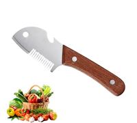 Éminceur d'Oignon Vert | Manche Ergonomique en Acier Inoxydable et Bois | Trancheur de légumes multifonction,Pour Cuisine Maison, Restaurant, Préparation