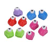 Eminchu 10 Pièces Mignon Perforateur Portable 10 Modèles Ensemble D'artisanat, Opération Facile pour les Travaux de Bricolage, Scrapbooking, Nail Art, Emballage Cadeau, Livres, Matériau ABS