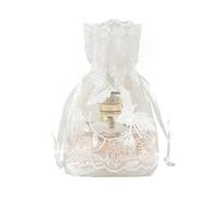 Eminchu 12 Pièces Sacs à Cordon en Feuille d'érable Blanc, Pochettes Cadeaux élégantes, Pochettes de Mariage pour Bijoux, 10x14 Cm, Idéales pour les Cadeaux de Fête et le Fil de Neige