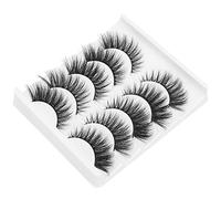 Eminchu 5 Paires de Faux Cils, Cils Bouclés Effet superposé Dense, Réutilisables Fabriqués à la Main avec un Ajustement Confortable, Idéal pour les Rendez-vous, la Scène et le Maquillage Quotidien,