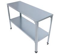 Eminchu Banc D'empotage, Poste de Travail Extérieur étanche en Fer galvanisé Antirouille avec étagère Réglable et Pieds en Caoutchouc, pour Serre, Jardin, Patio, Porche, Terrasse, Garage