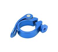 Eminchu Bicycle Seatpost Clamp 34.9mm Quick Release Design (BLUE)