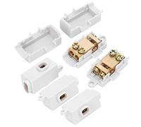 Eminchu Boîte de Connecteur de Jonction en Cuivre, Séparateur de Terminal avec Couvercle Isolant Amovible pour le Câblage du Plafonnier, 5 Pièces (ZK-T1)