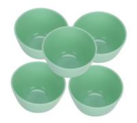 Eminchu Bol de Mélange de Masque Facial 5 Pièces Pratique Bricolage Maison Anti-impact Vert Clair pour les Soins de la Peau Matériau : PVC