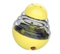 Eminchu Boule de Distribution de Nourriture pour Animaux de Compagnie, Jouet Interactif et Durable à Alimentation Lente pour Chiens, ABS Non Toxique, 1 unité (Yellow)