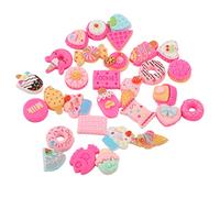 Eminchu Breloques Alimentaires DIY Assortiment de Desserts pour Projets D'artisanat, pour la Famille et les Amis, 30 Breloques Alimentaires DIY pour la Décoration de la Maison et de Fête