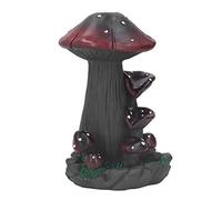 Eminchu Brûleur d'encens à Reflux en Forme de Champignon, Porte-encens en Résine fabriqué à la Main, Brûleur à Effet de Fumée en Cascade pour la Décoration de la Maison, Méditation, Comprend 20 Cônes