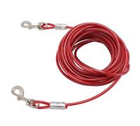 Eminchu Câble d'attache pour Chien, Fil d'acier, Laisse Durable pour Camping en Plein Air, Petits, Moyens et Grands Chiens, en PVC, 1 unité (6 mm x 5 m / 0,24 Pouces x 16,4 Pieds)