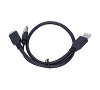 Eminchu Câble de Données D'alimentation Universel USB3.0 Mâle à Mâle pour Disque Dur Mobile Noir, Câble de Données D'alimentation Auxiliaire pour de de Disque Dur à Usage Général