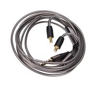 Eminchu Câble pour Casque D'écoute, Mise à Niveau Premium, Câble de Commande de Musique pour une Expérience D'écoute, 130 Cm, Gris argenté, 1x