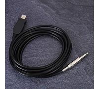 Eminchu Câble USB pour Guitare Portable avec Blindage de Haute qualité pour Enregistrement en Studio et Performances en Direct, 300 Cm Noir (3 mètres / 9,8 pieds)