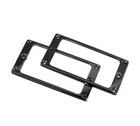 Eminchu Cadre de Micro de Guitare électrique en Alliage de Zinc, 2 Pièces, Cadre Humbucker Plat pour une qualité Sonore Améliorée, Guitare électrique (BLACK)