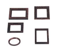 Eminchu Cadres Photo Miniatures et Réalistes de Style Européen pour Maison de Poupée, Mini Cadres Photo 5 Pièces, Décor de Chambre à Coucher et de Salon