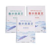 Eminchu Cahier de Calligraphie Anglaise à Rainure Réutilisable, pour une écriture Rapide et une Pratique de Recharge Décolorée, adapté aux Enfants étudiants