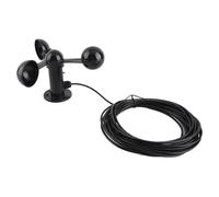 Eminchu Capteur Anémomètre, de Vitesse du Vent avec 3 Pales de Ventilateur, Outil de Mesure à 360 Degrés avec Câble Résistant à l'eau et Trou de Montage de 4 Cm, Idéal pour Centrale électrique et